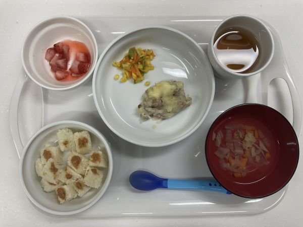 ひき肉とマッシュポテトのグラタン離乳食　後期