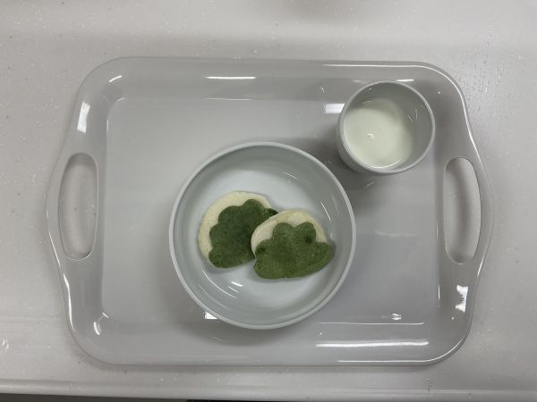 牛乳柏餅風パンケーキ常食、完了期