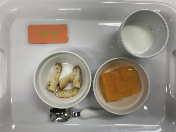 つぶつぶオレンジゼリー手作りラスク青のり常食