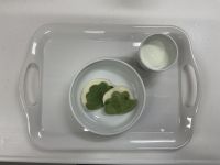 牛乳柏餅風パンケーキ常食、完了期