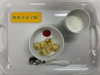 ポテトとキャベツのおやき離乳食完了期千歳台の畑でとれたじゃがいもを使用しています！