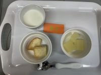 りんごのゼリーと手作りラスク常食